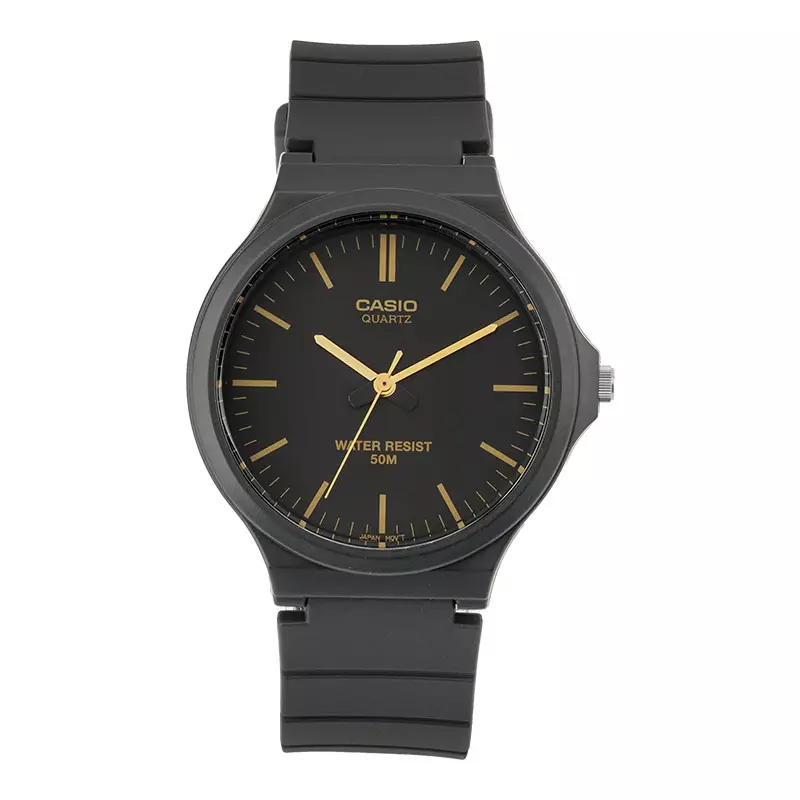 Jam Tangan Pria Casio MW-240-1E2VDF Analog Black Dial Black Resin Strap