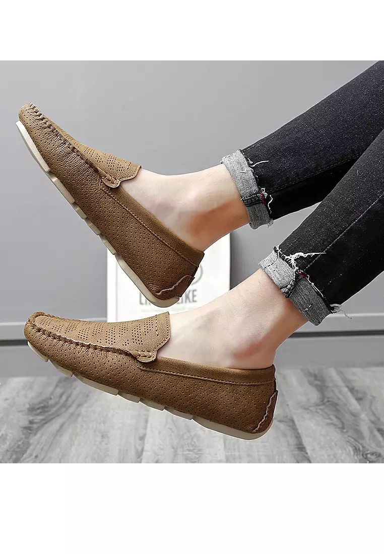 沖孔的真皮樂福鞋&帆船鞋YY3033