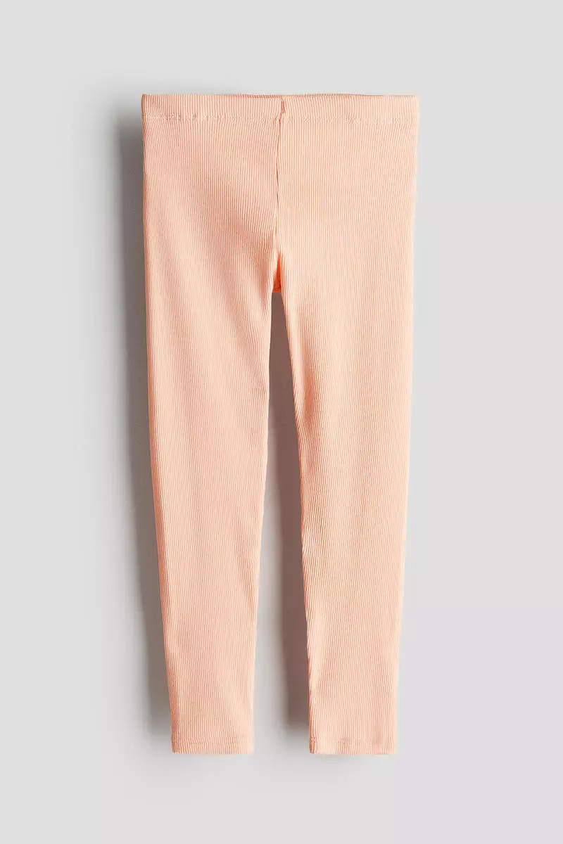 Ribbed jersey leggings