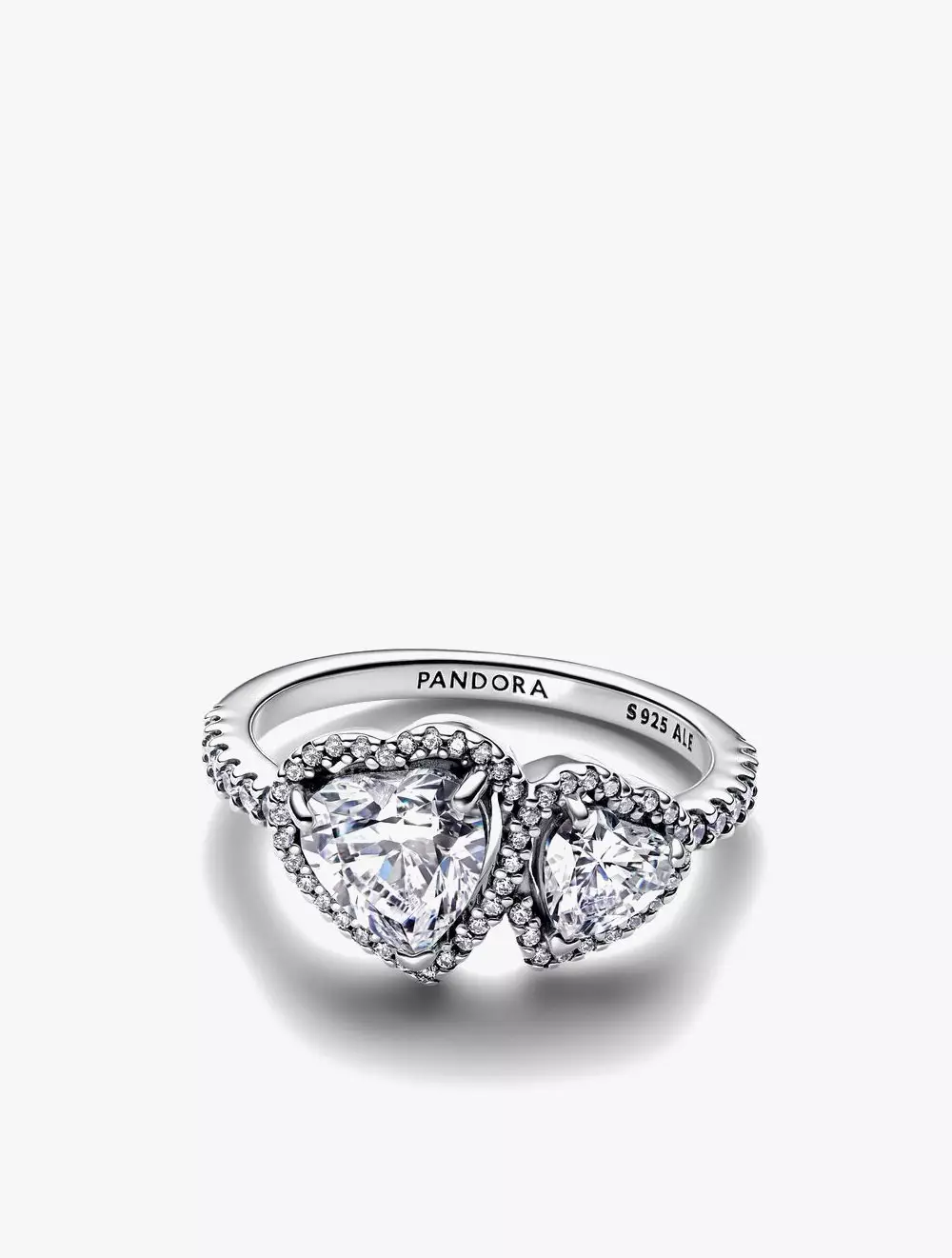 Jual PANDORA Hearts sterling silver ring with clear cubic zirconia