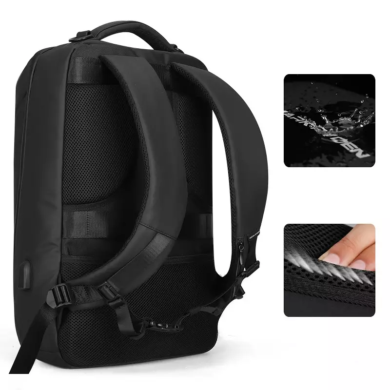 Mark Ryden MR9031 Tas Ransel Backpack Laptop Pria 15.6 Inch USB - BLACK