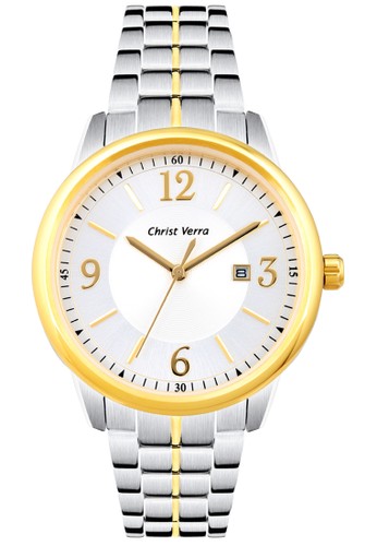 Christ Verra Fashion Women's Watch CV 2048L-13 SLV/SG White Silver Gold Stainless Steel
