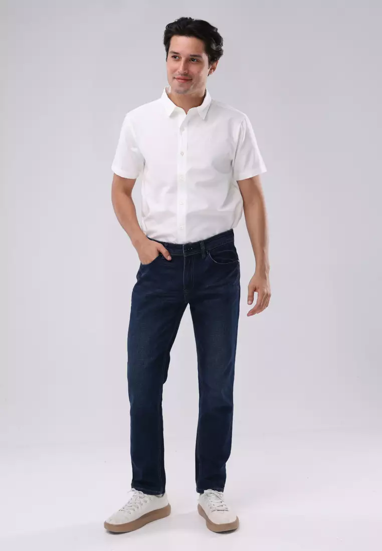 Denim Long Pants Slim Tapered