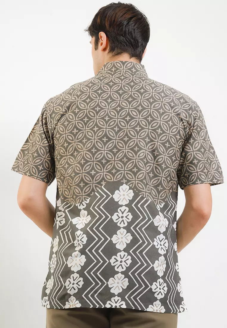 Belleza Kemeja Batik Premium Pria Casual Modern Lengan Pendek