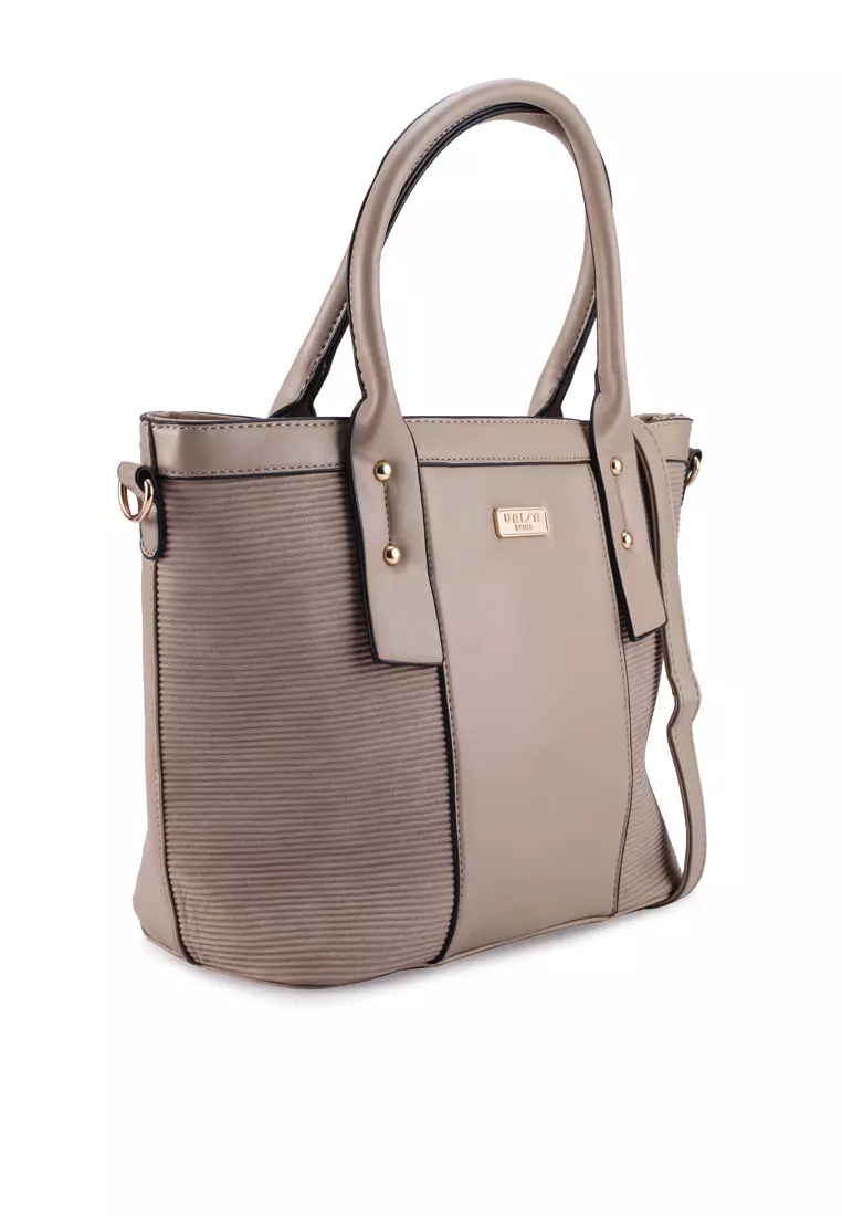 Deboss Convertible Top Handle Bag