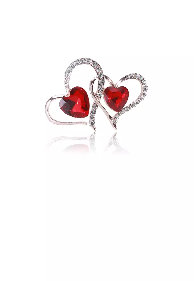 Red on sale heart brooch