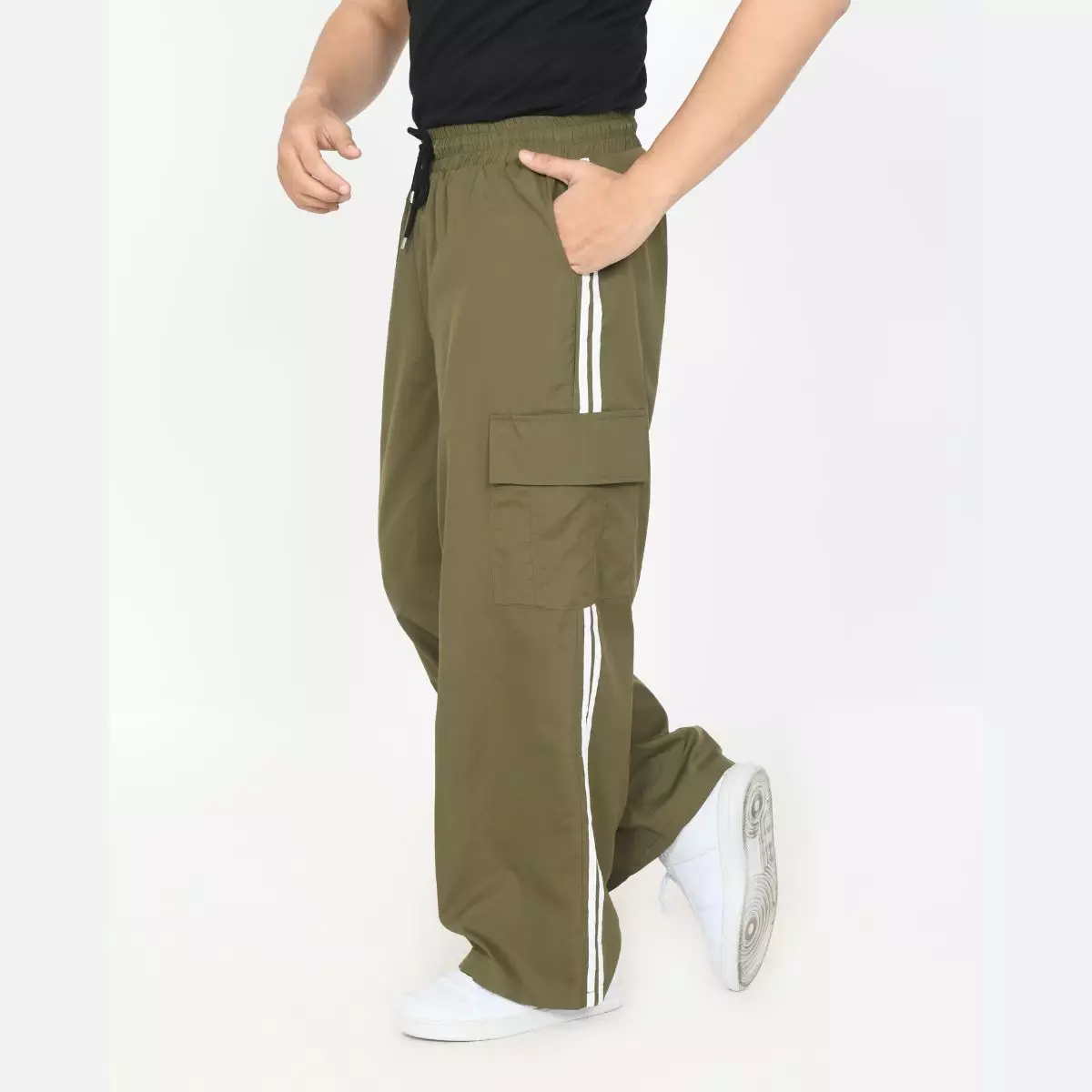 Rey Track Pants [ARMY] Celana Panjang Kargo Pria Size L-XL Nylon