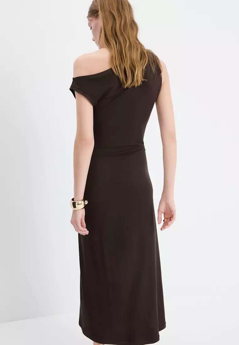 Asymmetric Draped Gown