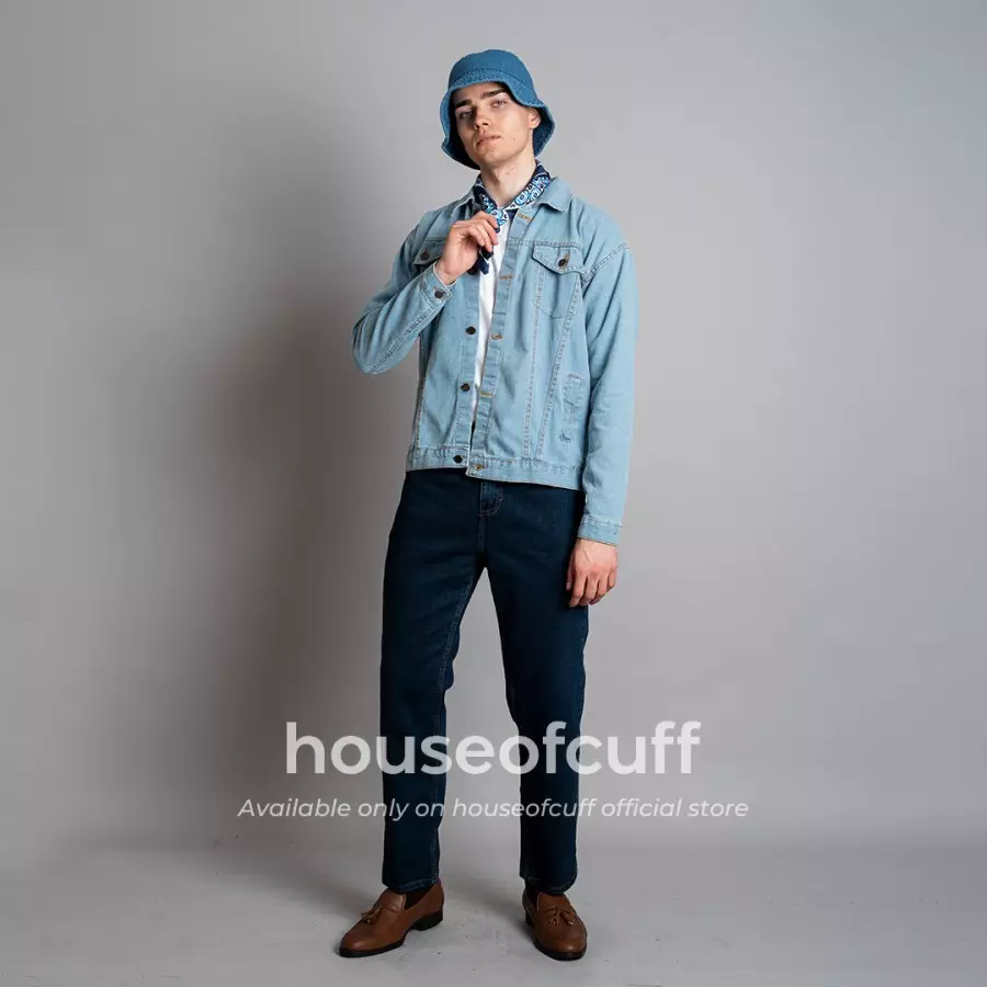 Houseofcuff bucket hat denim jeans biru denim