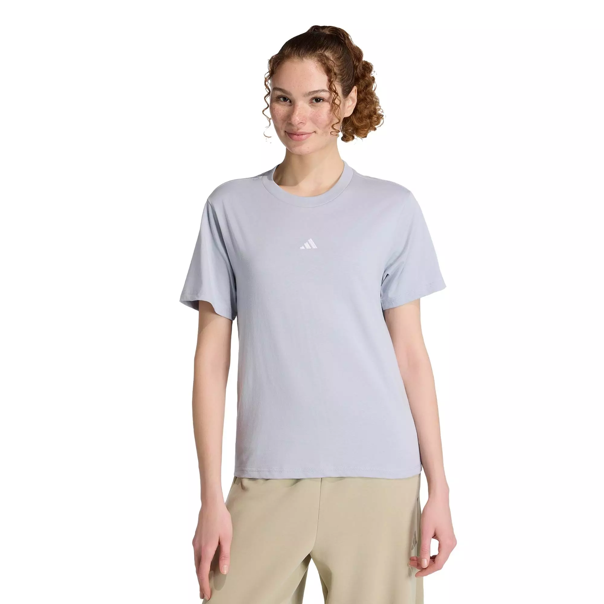 Lifestyle Essentials Small Logo Cotton Tee Women Grey KC5250