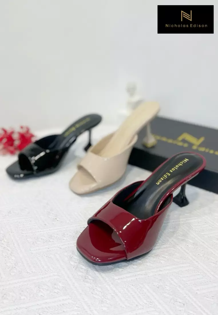 Nicholas Edison Heel Fika Maroon