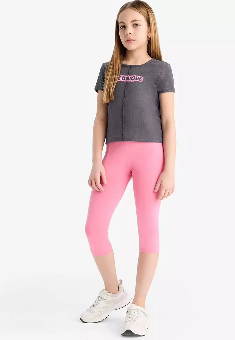 Elastic Midi Leggings