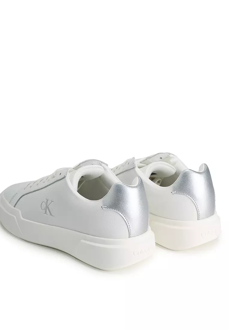 Buy Calvin Klein Chunky Cupsole Leather Metallic Shoes - Calvin