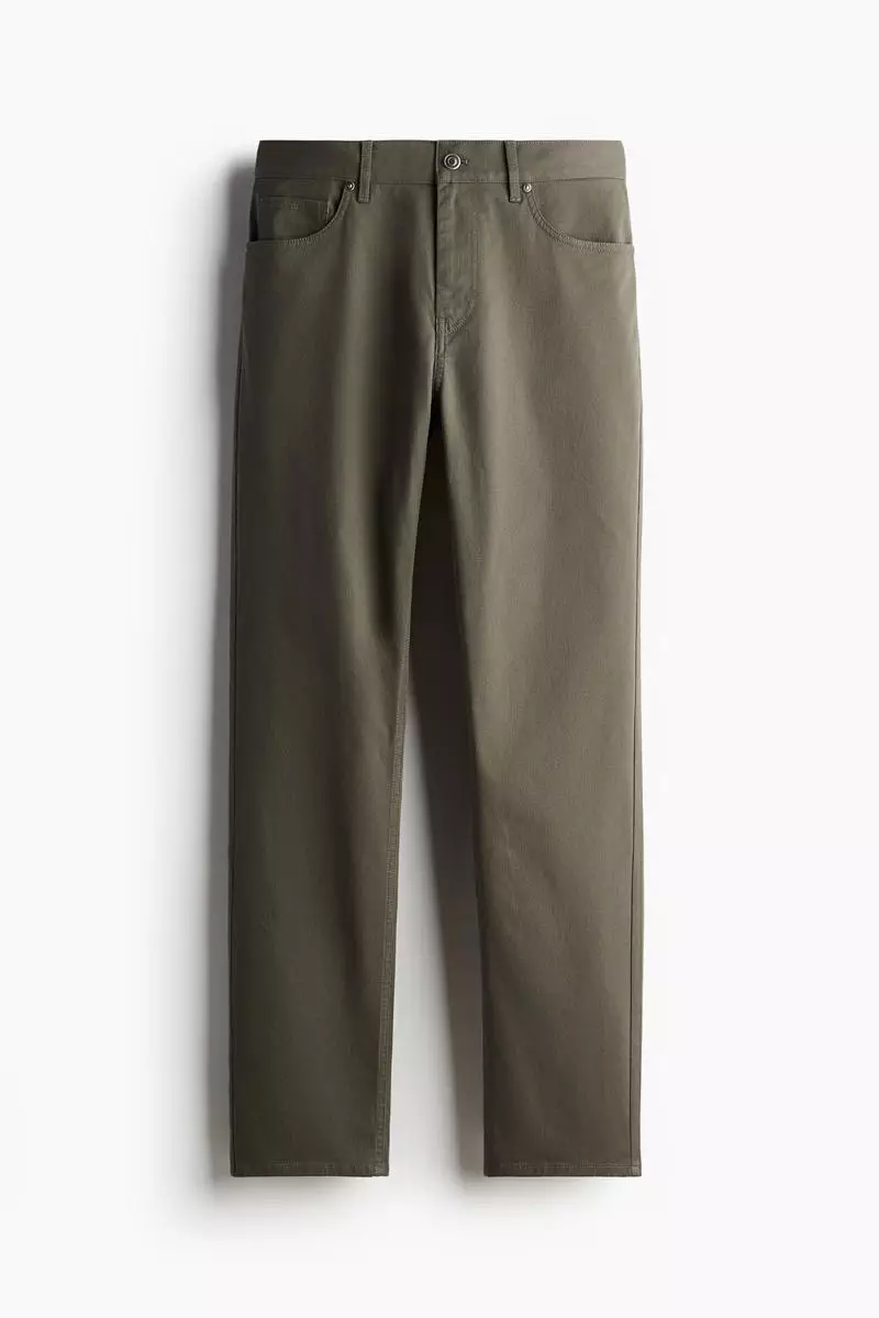 Slim Fit Cotton twill trousers