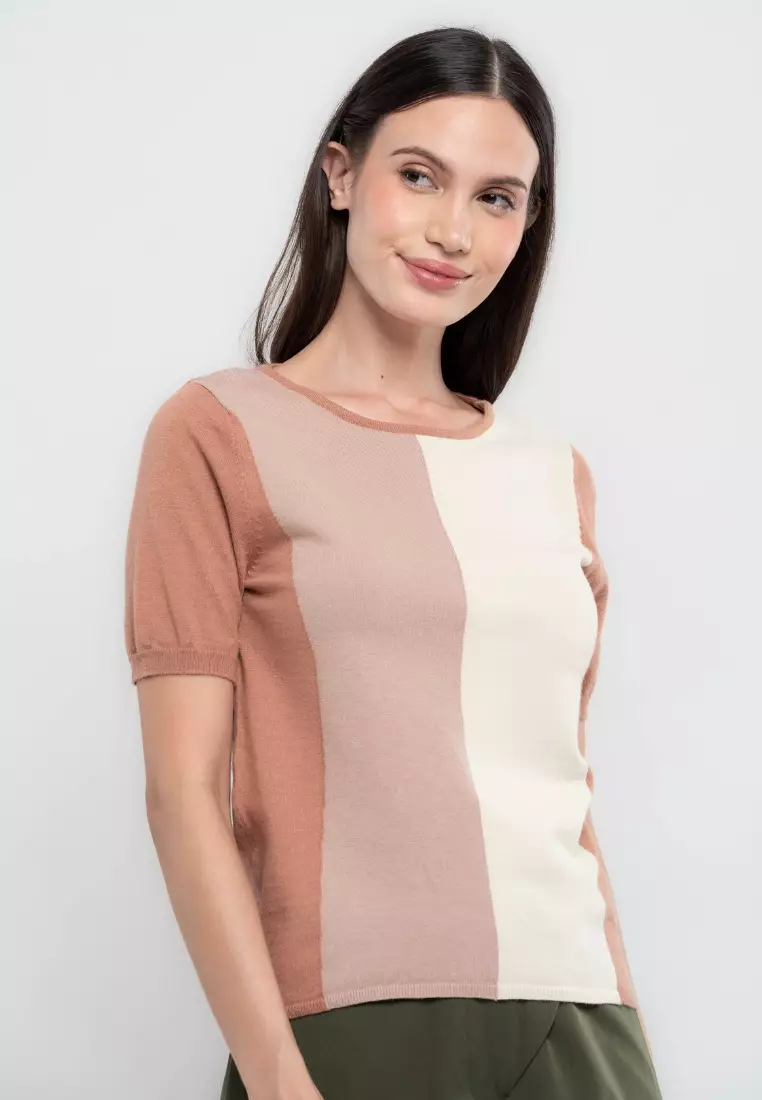 Buy Apple & Eve Micah Two Tone Flat knit Top 2024 Online