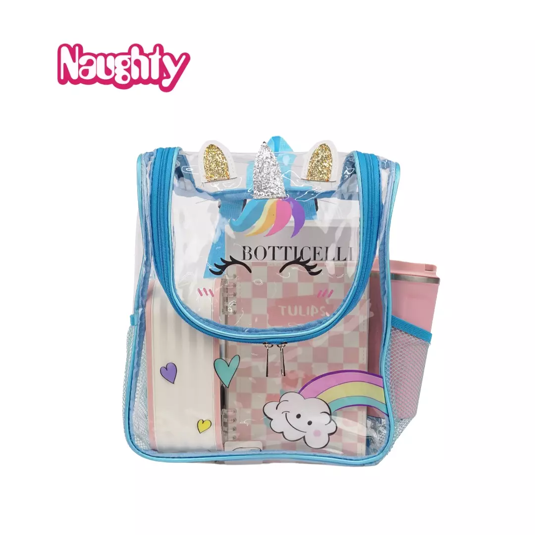Tas Ransel Anak Perempuan Sekolah Transparan Backpack Unicorn BBP231101726 Naughty Accessories