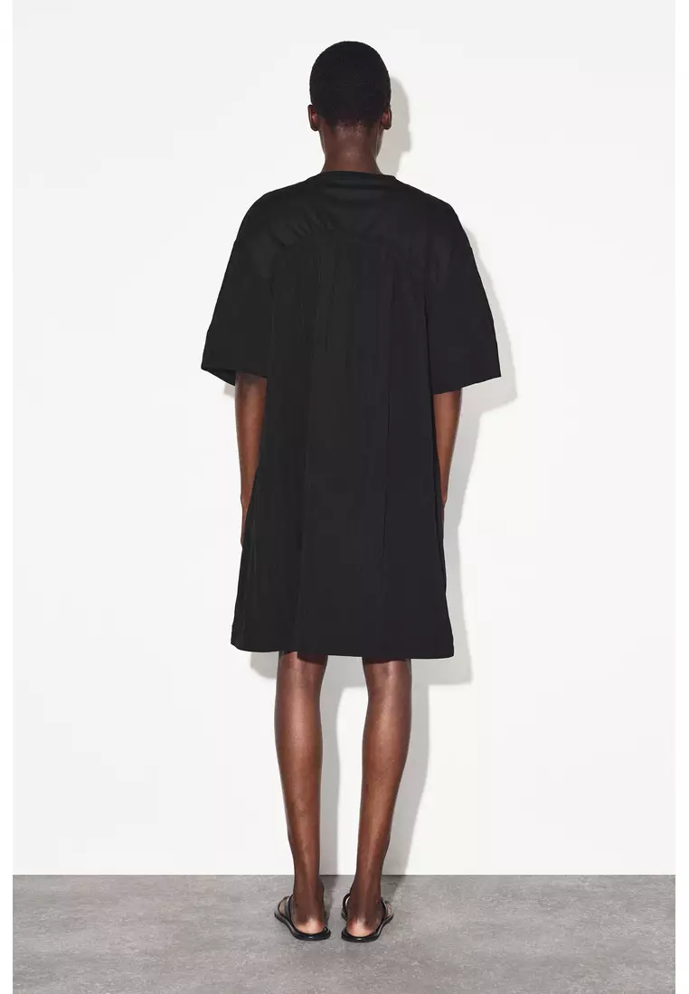 GATHERED PANELLED MINI DRESS