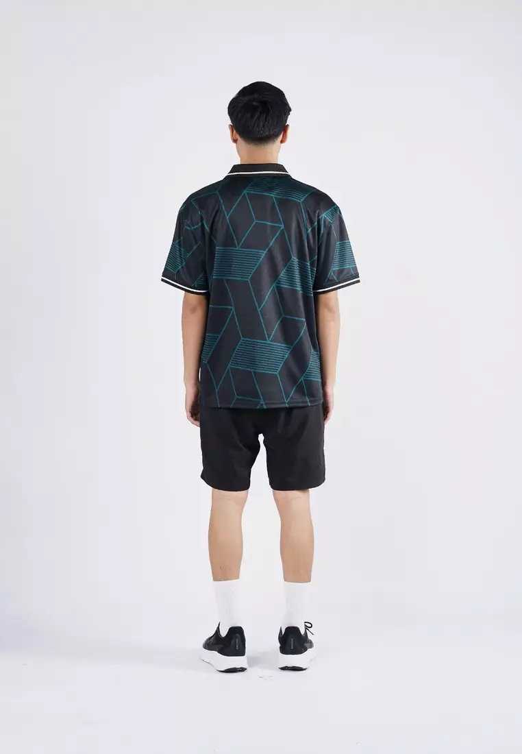 3Second Men's Collar Jersey T-Shirt Short Sleeve Relaxed Fit Polyester Diego OL-C300725