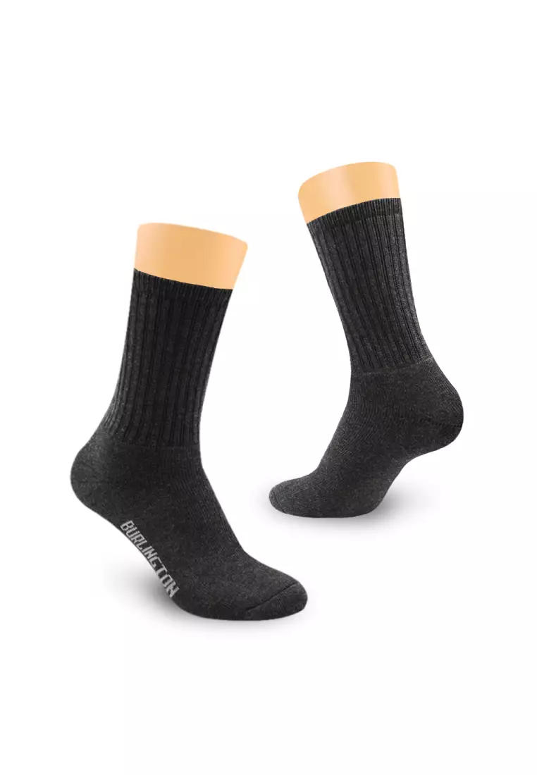 Burlington Men's Cotton Thick Sports Crew Socks 3 pairs in a pack 0223