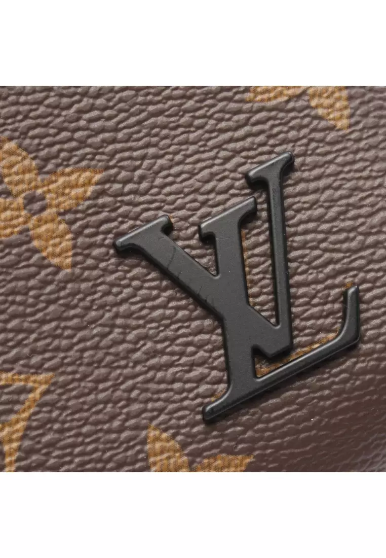 Pre-Loved Louis Vuitton avenue sling bag monogram macassar body bag PVC leather Brown black