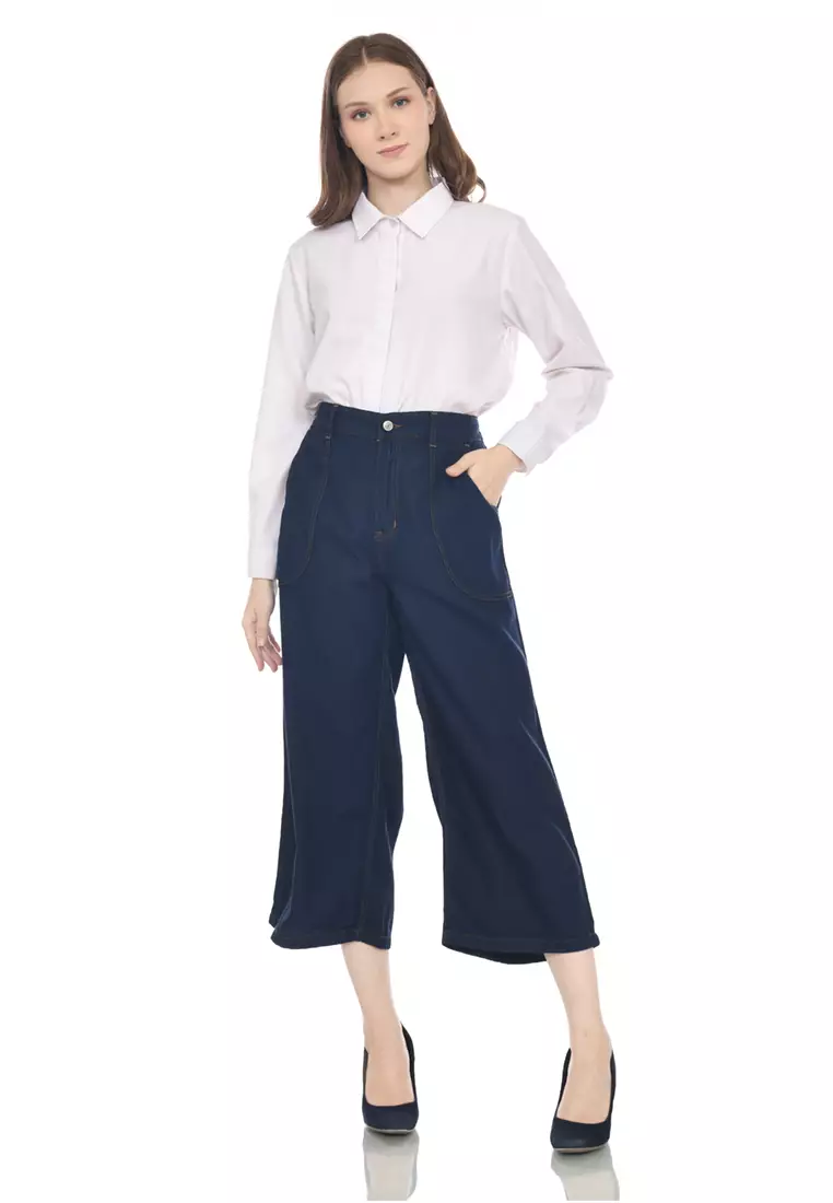 Kulot Denim Palazo Dark Blue 272301