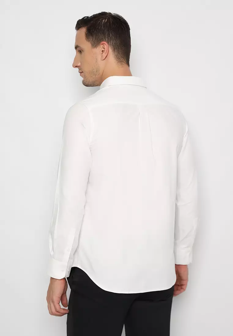 Jobb Bellagio Kemeja Pria Lengan Panjang Slim Fit Putih 4