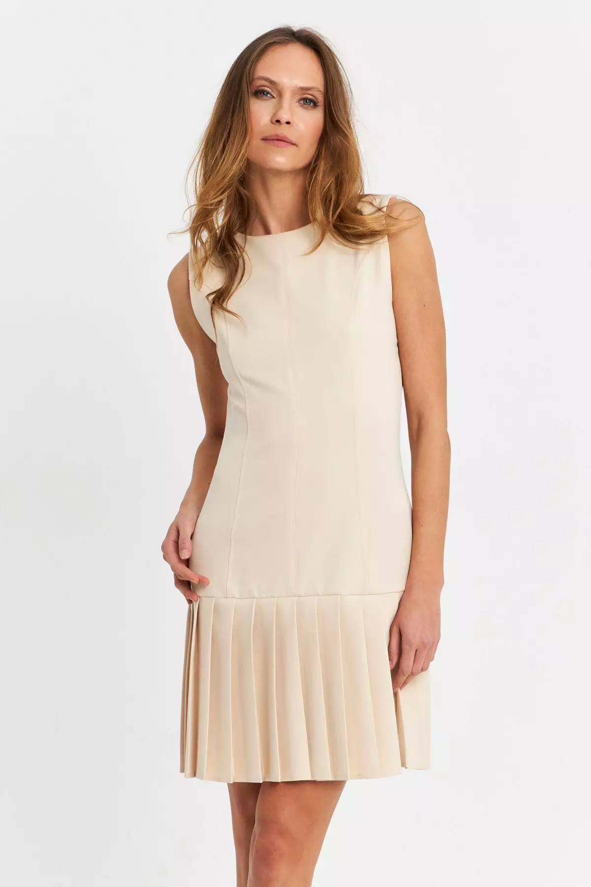 Pleated Skirt Mini Dress