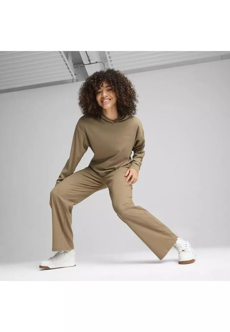 Essentials Elevated 女子高腰針織長褲