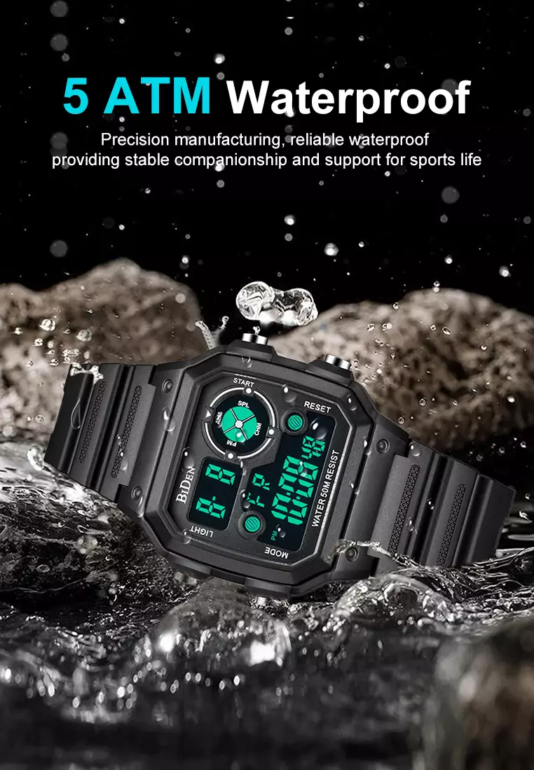 Jam Tangan Pria Digital Pria Militer Olahraga Kasual Anti Air Jam Tangan Cowok