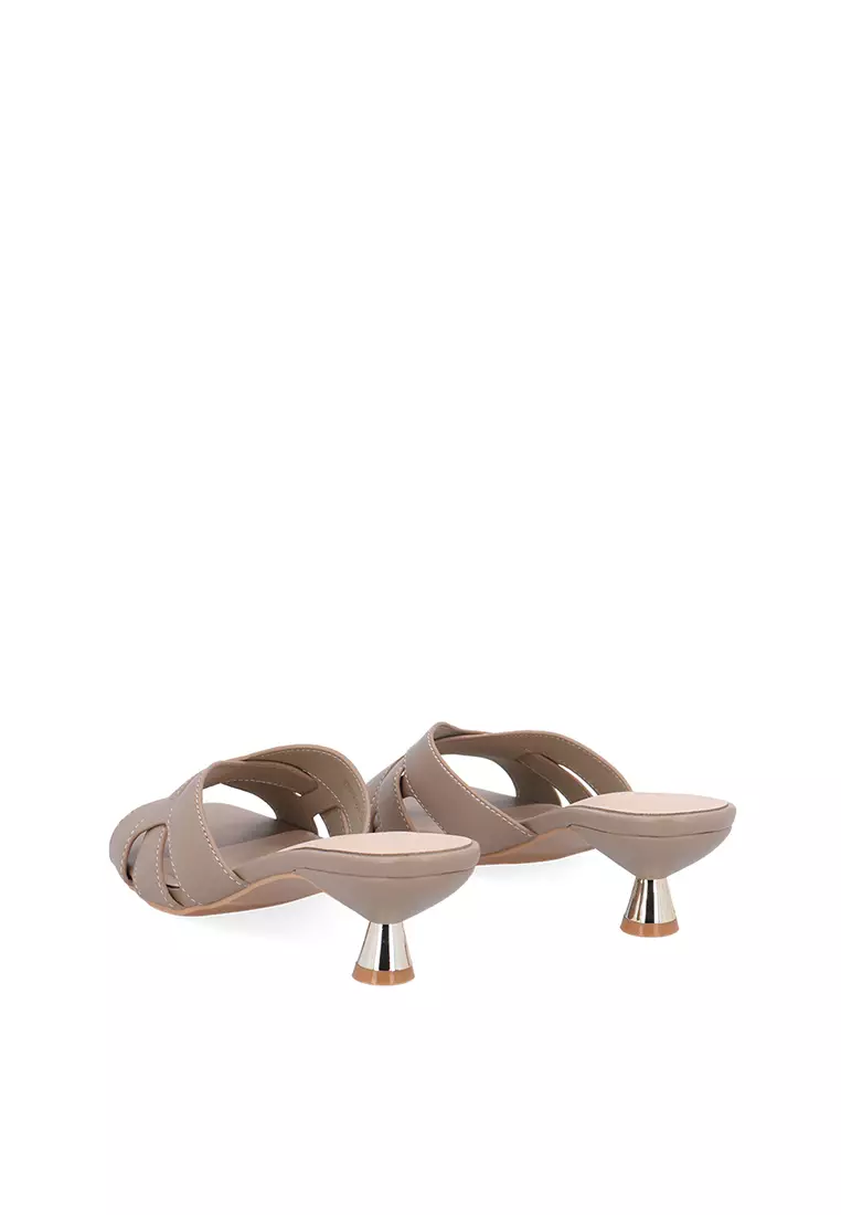 Dark Beige Noelle Heeled Sandals