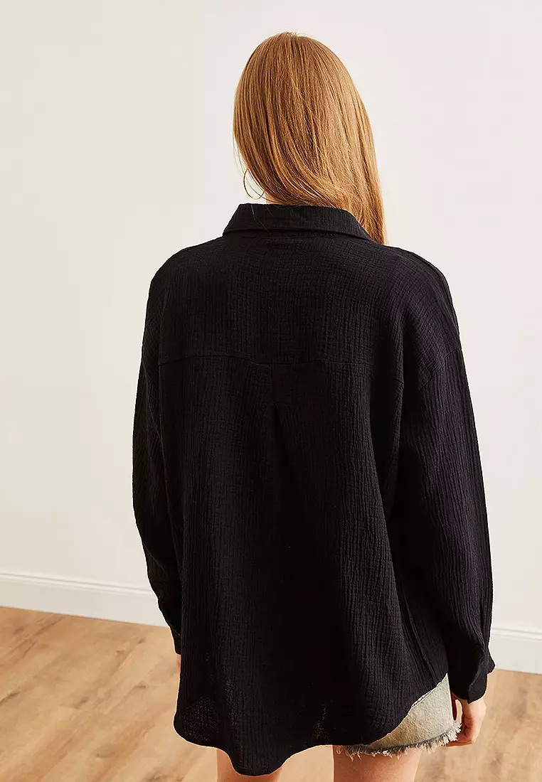 Oversize Basic Muslin Shirt