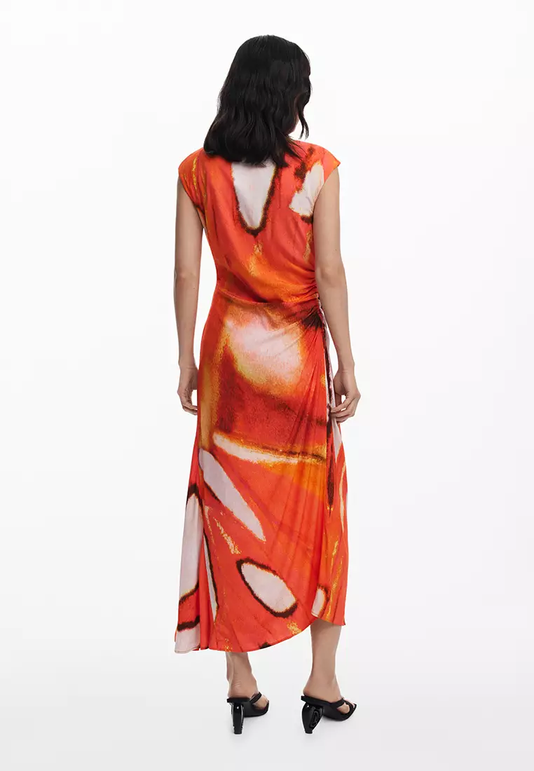 Draped long dress