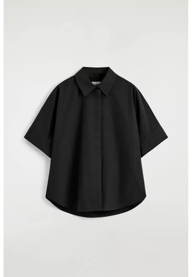 OVERSIZED SHORT-SLEEVED COTTON SHIRT