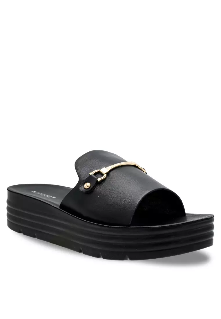 Women Faux Leather Strap Fashion Wedges - 240280100