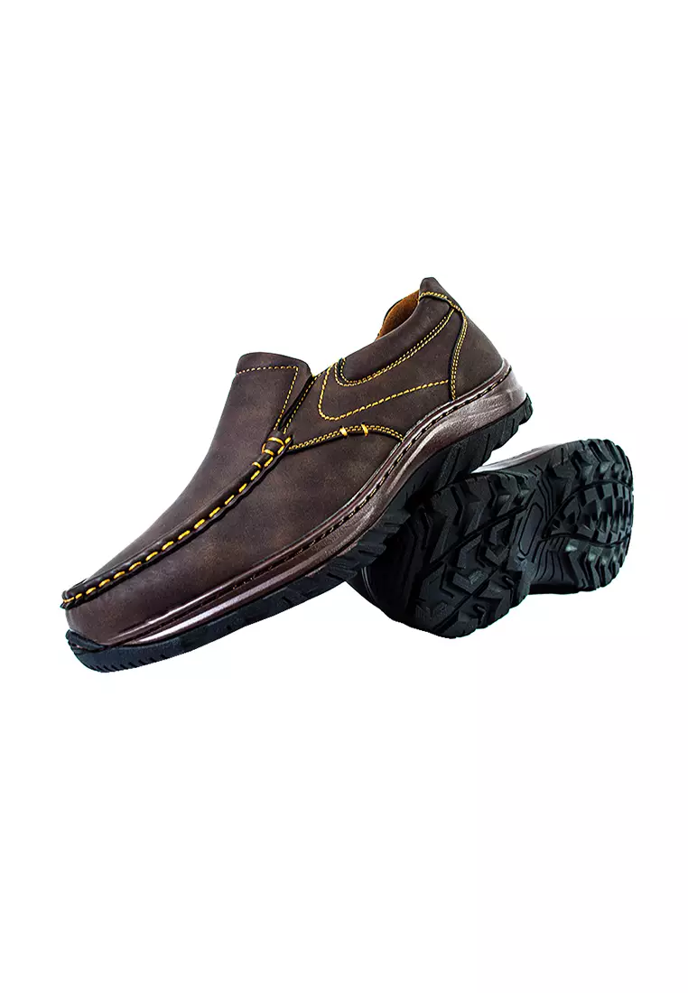 Men's Formal Slip On Shoes MX 25395 Dark Brown C57