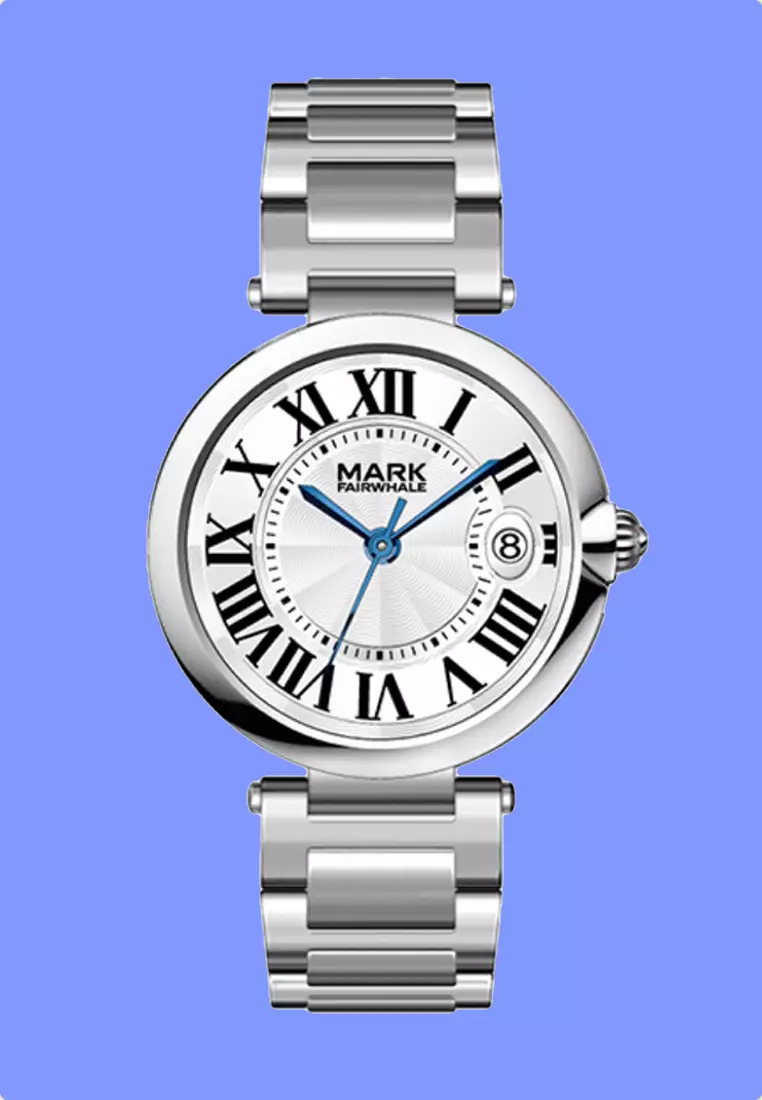 Unisex Stainless Steel Quartz Watch, 42mm, Metal Bracelet