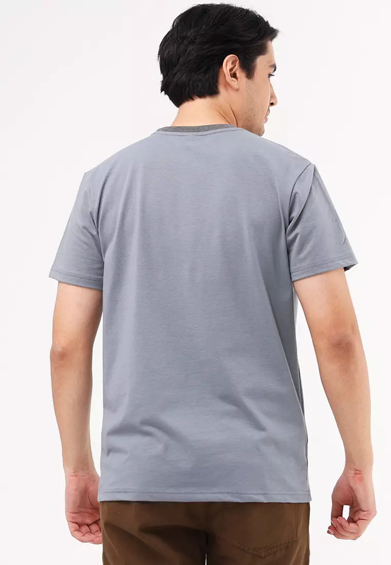 Round Neck Finelines Short Sleeve T-Shirt