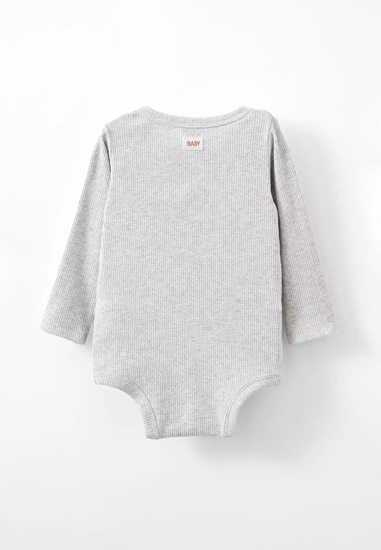Organic Pointelle Long Sleeve Bubbysuit