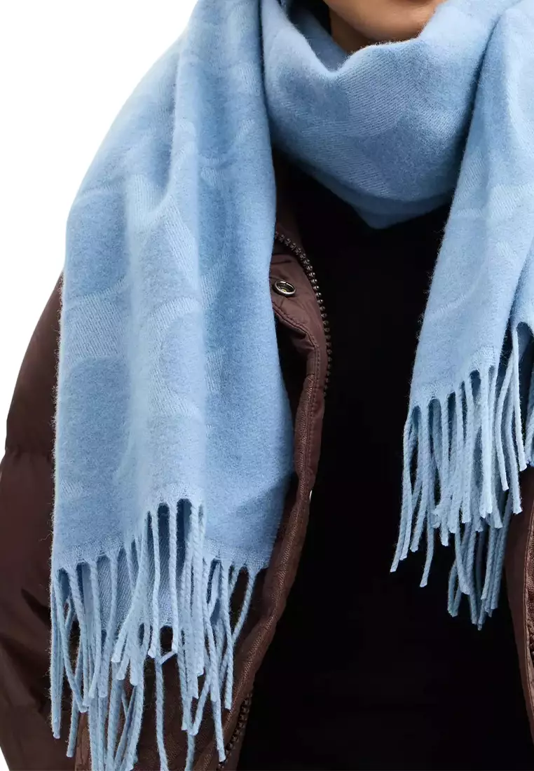 女士圍巾淺藍色CU807