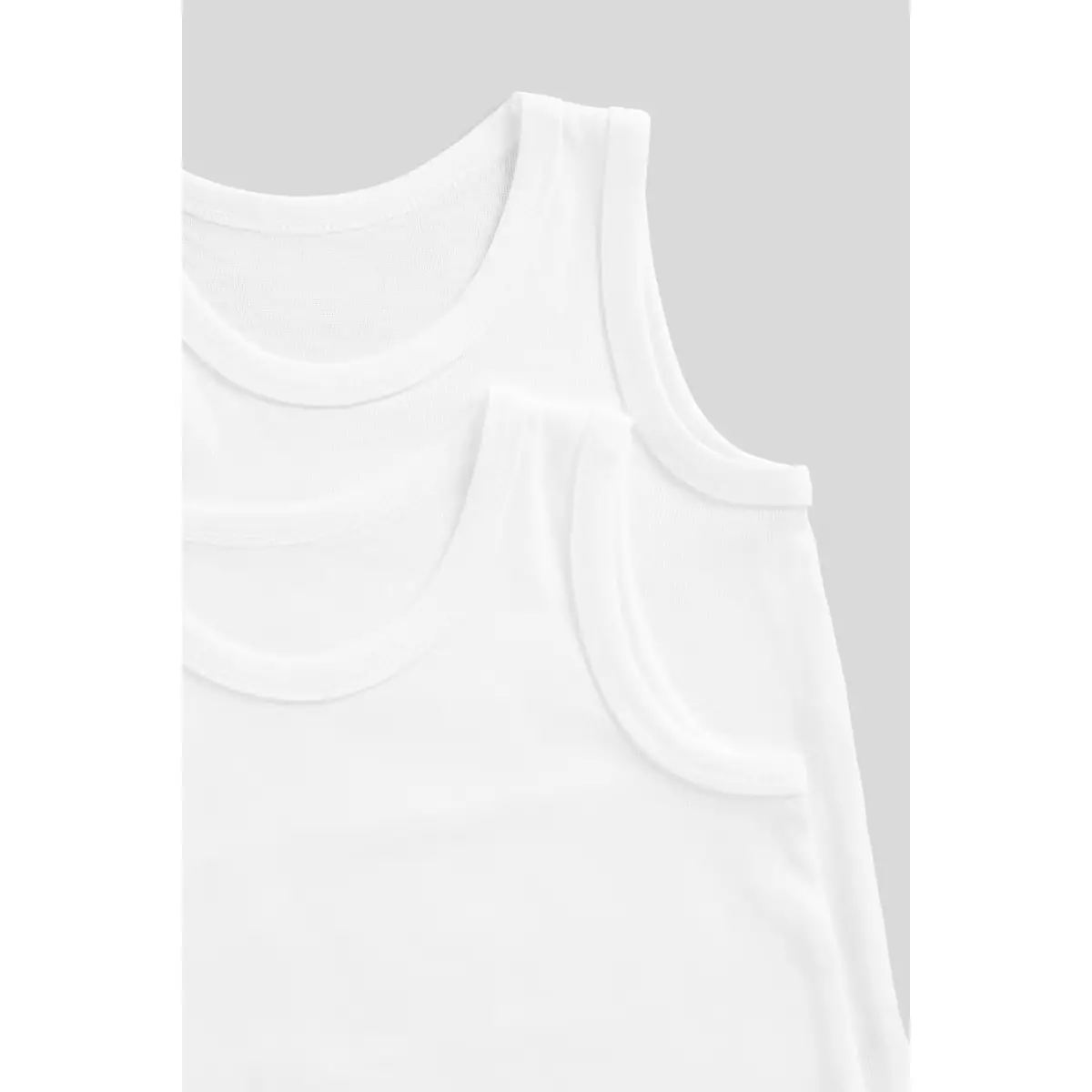 Mothercare Sleeveless Vests - 3 Pack - Pakaian Anak Laki-laki (Putih)
