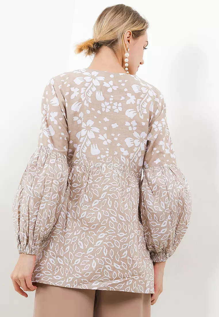 Arabelle Blouse Batik Wanita Exclusive Premium Casual Modern