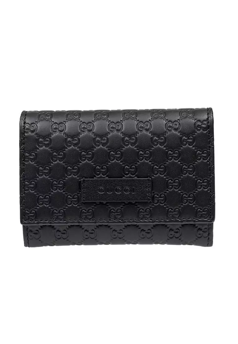 Buy GUCCI Gucci Micro Guccissima Small Wallet in Black 2024 Online ...