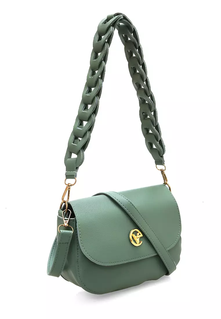 Lika Tas Two Ropes Wanita Design Simple High Quality Premium - Soft Green
