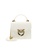 Pinko white Pinko mini two-color twisted ring bird logo chain with adjustable leather shoulder strap portable square bag 8FD93AC642CBDEGS_1