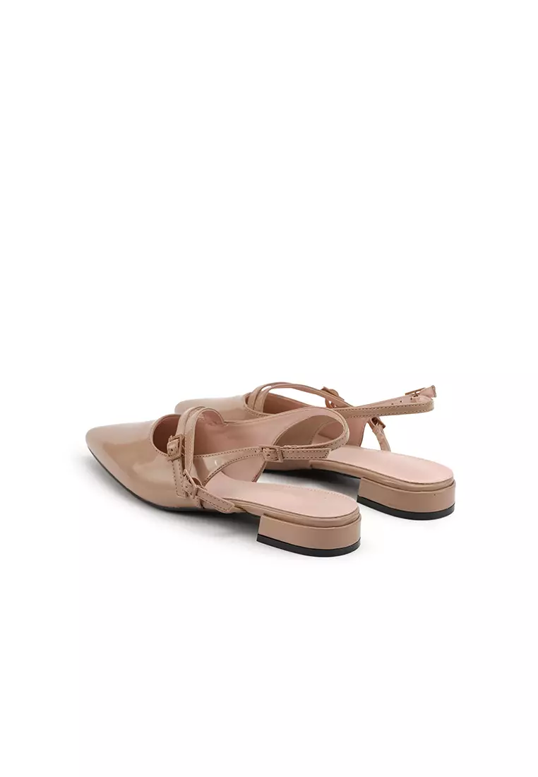 BUCKLE SLINGBACK LOW HEEL