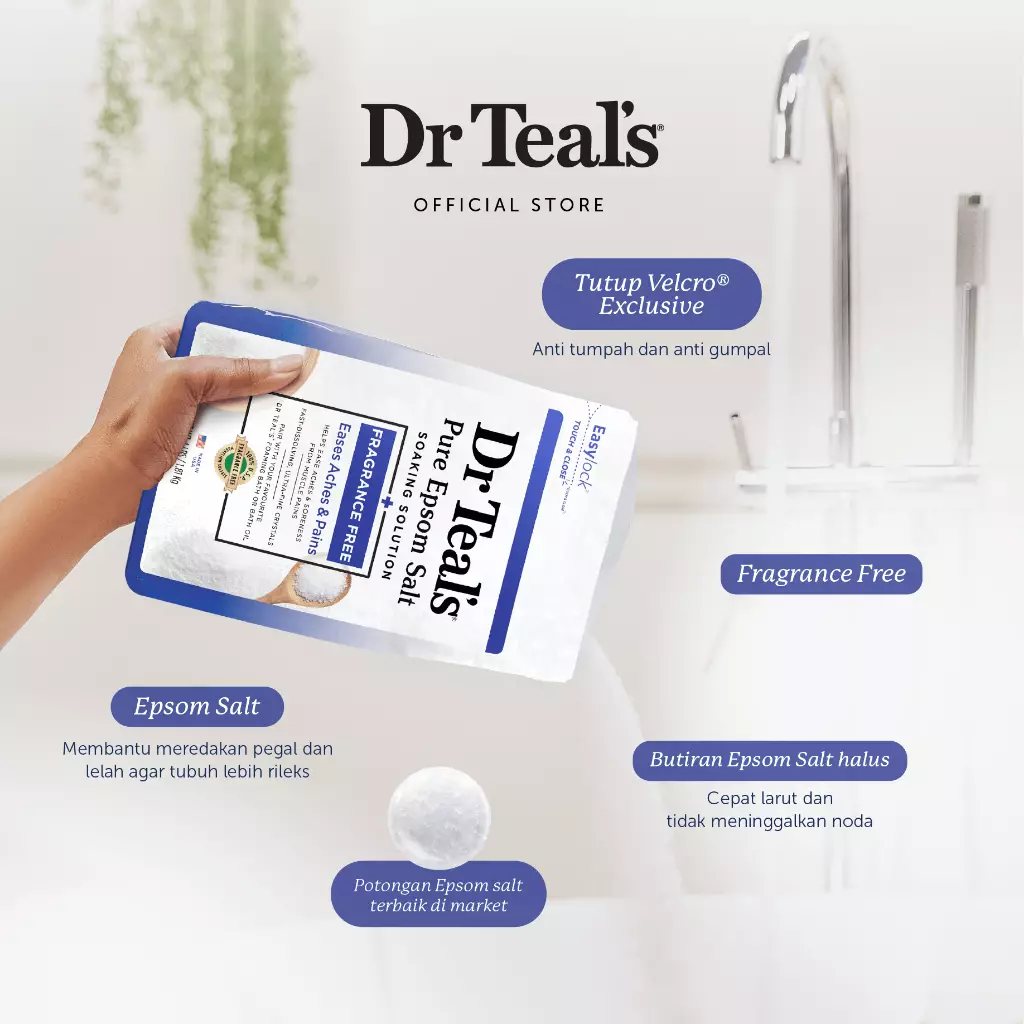 Jual Dr Teal's Dr Teal's Pure Epsom Salt Soaks/Garam Berendam ...