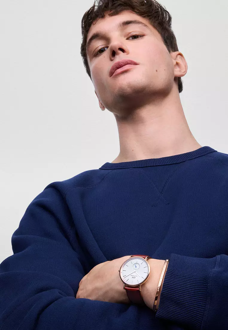 Classic 40mm Multi-Eye St Mawes Off-White Silver Sunray Rose Gold Men Watch stainless steel Leather strap watch DW Official Authentic Original jam tanggan lelaki DW jam tangan