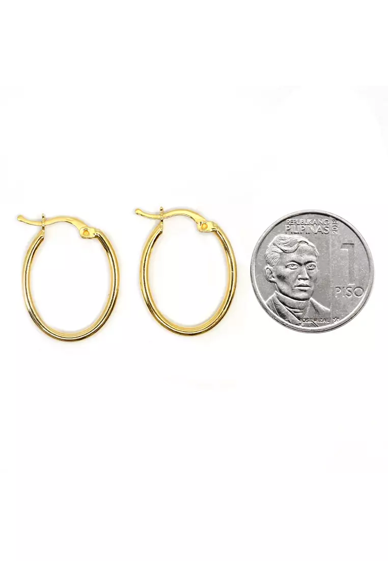 18K Italian Made Yellow Gold Earrings