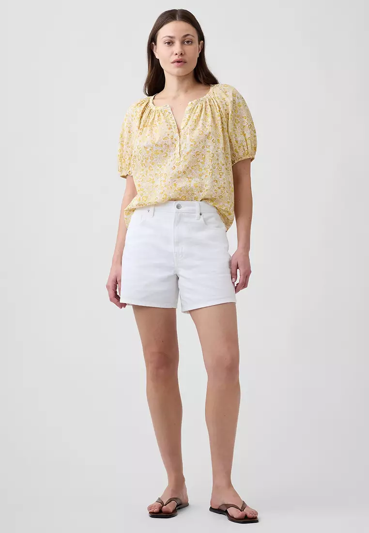 Puff Short Sleeves Blouse