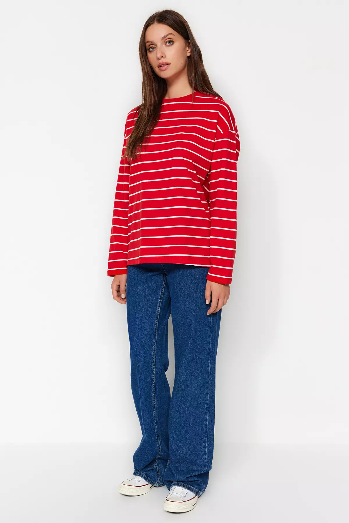 Striped Oversized Sweatshirt